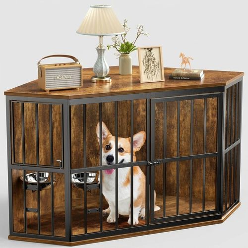APRILSOUL 42 inch Furniture Dog Crate Corner