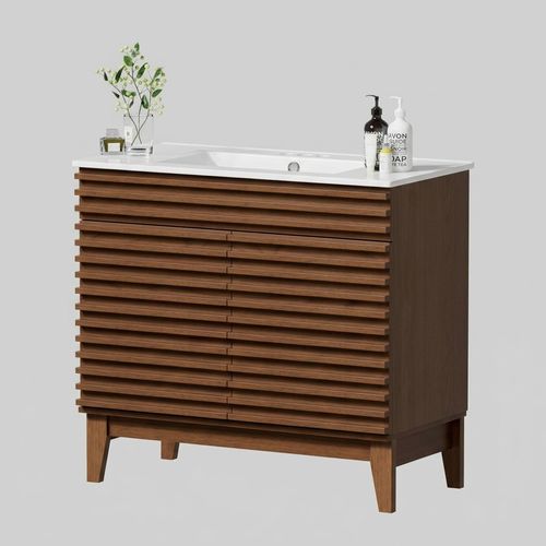 APRILSOUL 36" Bathroom Vanity with Ceramic Sink