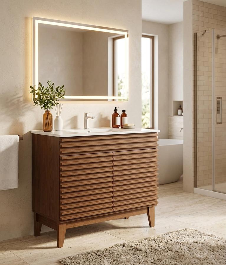 APRILSOUL 36" Bathroom Vanity with Ceramic Sink